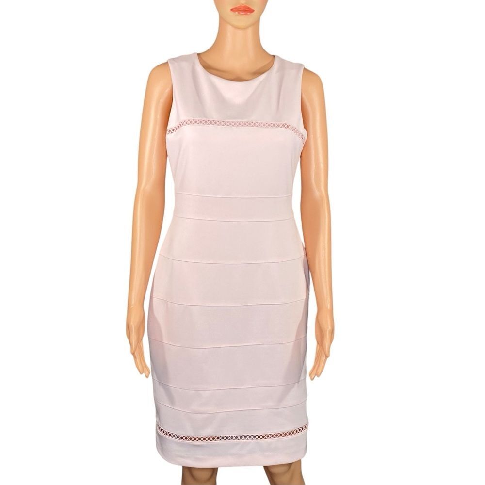 Tommy Hilfiger Knee Length Dress Pale Pink Old Money Quiet Luxury Sleeveless 6